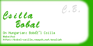 csilla bobal business card